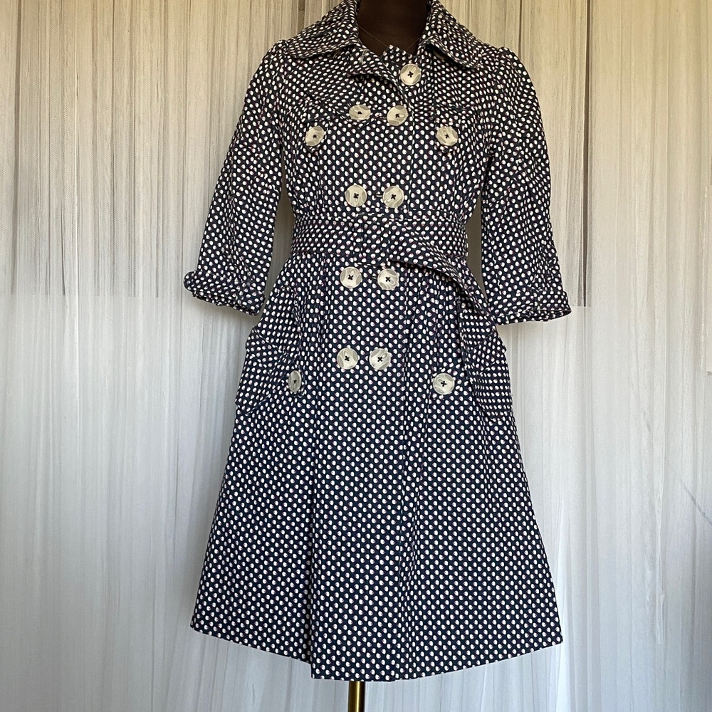 Polka Dot Trench Coat by Yumi